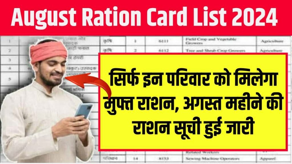 August Ration Card List 2024